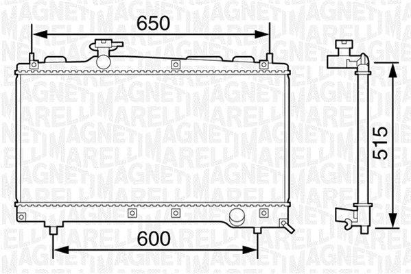 MAGNETI MARELLI Радиатор, охлаждение двигателя 350213116800